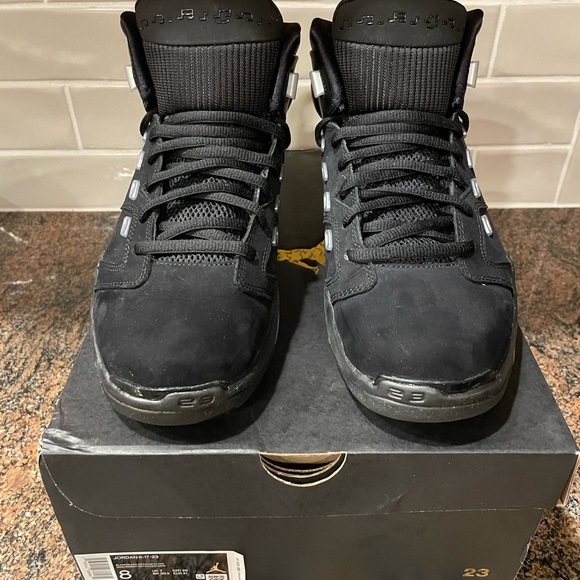 JORDAN 6-17-23 Black/Black/Metallic silver MENS size 8 - Picture 7 of 7